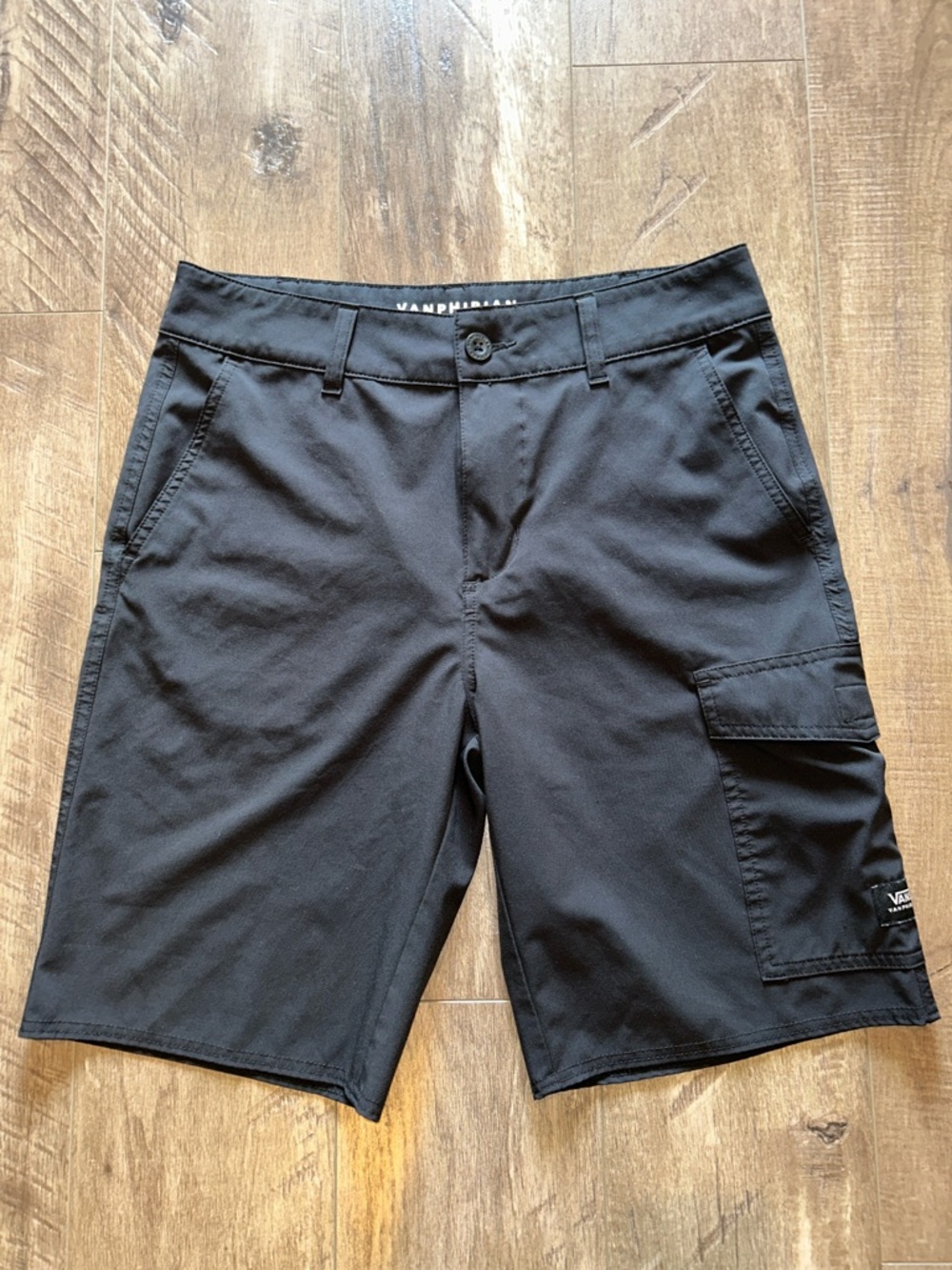 VANS "VANPHIBIAN" MENS CARGO SHORTS BLACK SIZE 30